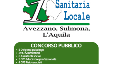 AZIENDA SANITARIA LOCALE 1 AVEZZANO - SULMONA - L'AQUILA concorsi