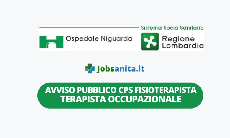 Avviso pubblico CPS FisioterapistaTerapista Occupazionale