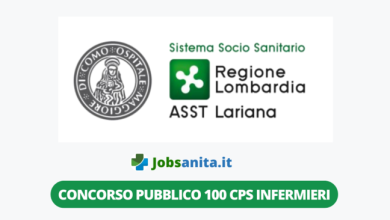 Concorso pubblico 100 CPS INFERMIERI
