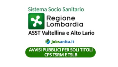 AVVISI PUBBLICI per soli titoli CPS TSRM e TSLB