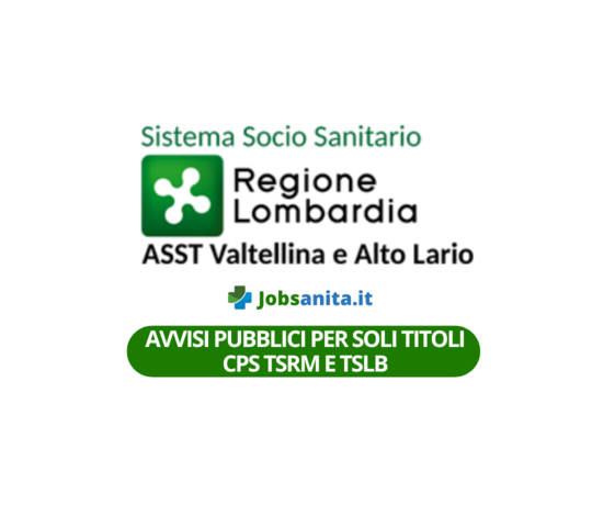 AVVISI PUBBLICI per soli titoli CPS TSRM e TSLB
