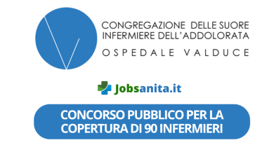 Concorso pubblico per la copertura di 90 INFERMIERI
