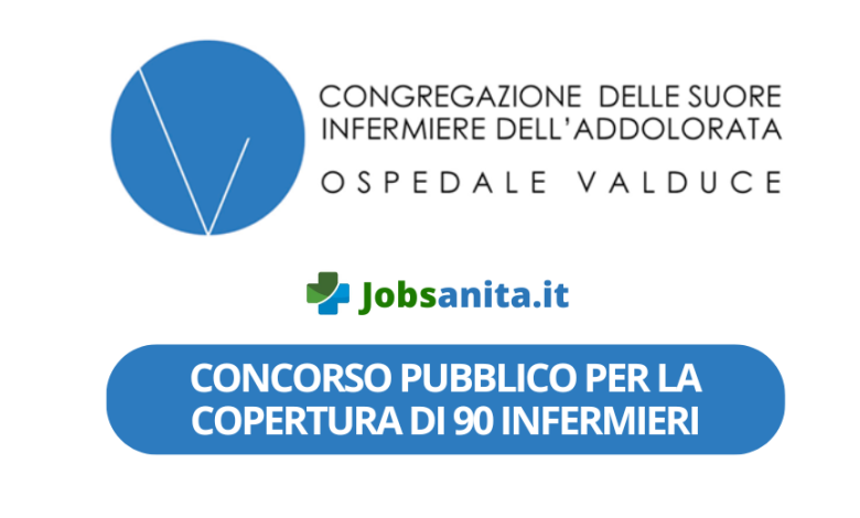 Concorso pubblico per la copertura di 90 INFERMIERI