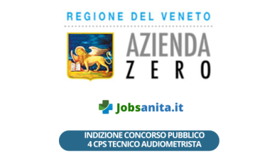 Indizione concorso pubblico 4 CPS Tecnico Audiometrista