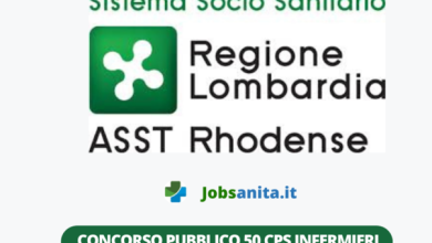 Concorso pubblico 50 CPS INFERMIERI