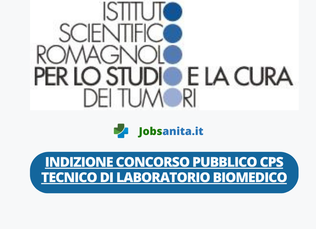 INDIZIONE Concorso Pubblico CPS Tecnico Sanitario di Laboratorio Biomedico