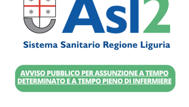 Avviso pubblico per assunzione a tempo determinato e a tempo pieno di Infermiere - ASL 2 LIGURIA