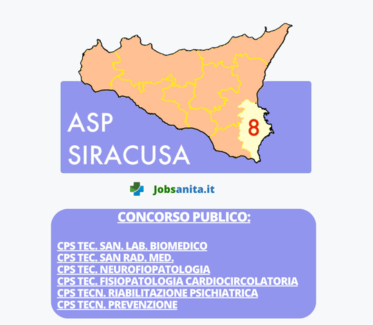 Concorso pubblico per la copertura a tempo indeterminato di posti del comparto tecnico - ASP SIRACUSA