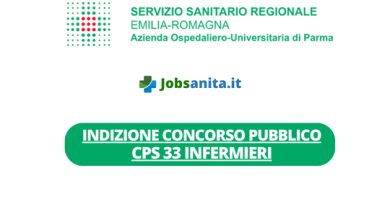 INDIZIONE Concorso pubblico per la copertura a tempo indeterminato di 33 INFERMIERI