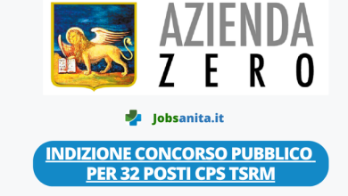 Indizione concorso pubblico per 32 posti CPS Tecnico Sanitario di Radiologia Medica