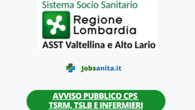 AVVISO PUBBLICO CPS TSRM, TSLB e INFERMIERI