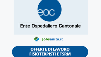 Offerta di lavoro FISIOTERPISTA e TSRM - EOC
