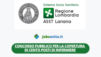 Concorso pubblico per la copertura di cento posti di infermiere