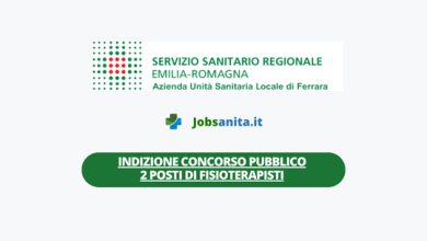 INDIZIONE Concorso pubblico 2 posti di Fisioterapista