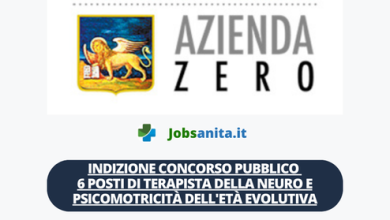 INDIZIONE Concorso pubblico per la copertura di 6 posti di Terapista della Neuro e Psicomotricità dell'Età Evolutiva